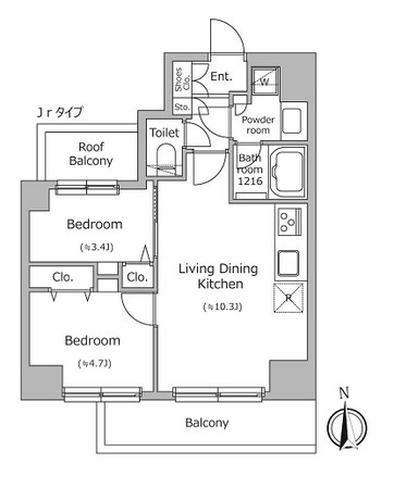 ドゥーエ南千住の物件間取画像